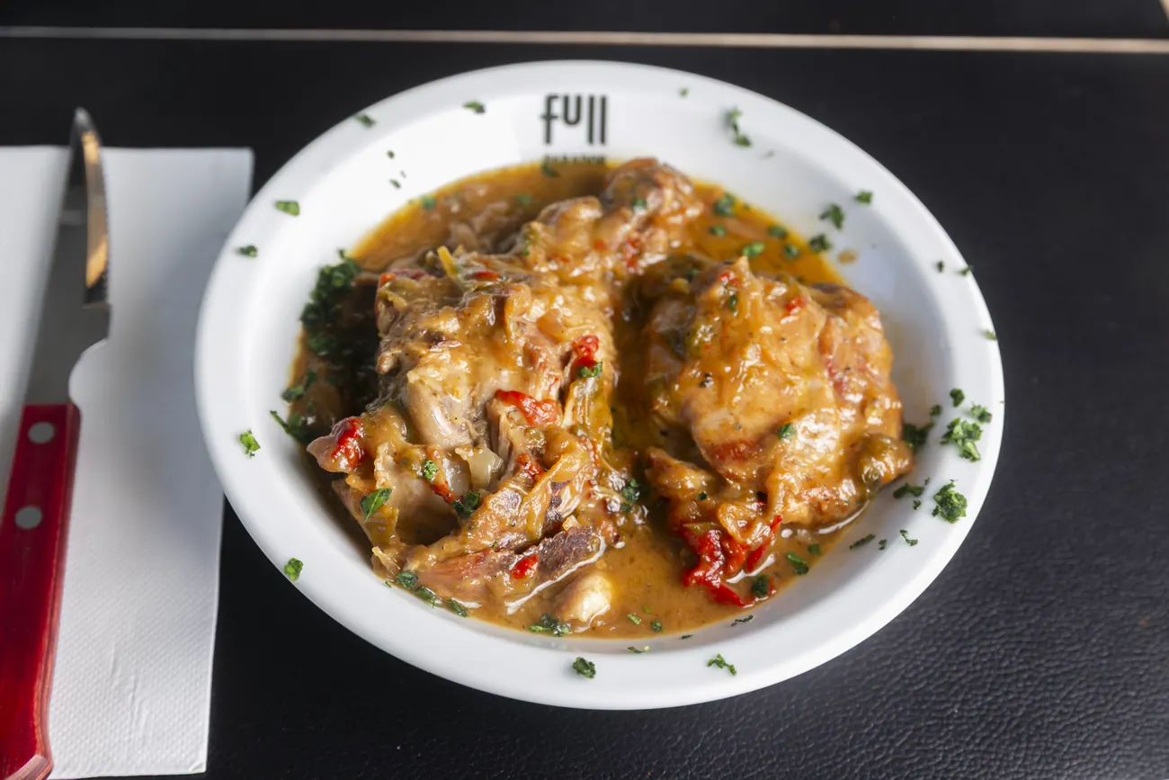 Pollo al disco
